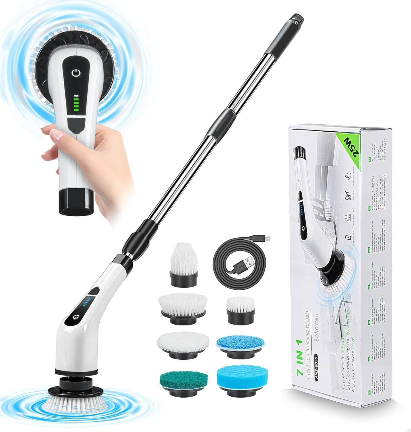 7 In 1 Electric Cleaning Brush
